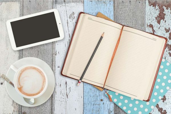 Blogging journal and tablet